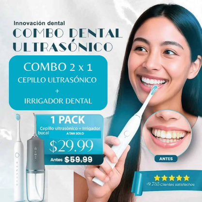 IRRIGADOR DENTAL + CEPILLO ULTRASÓNICO